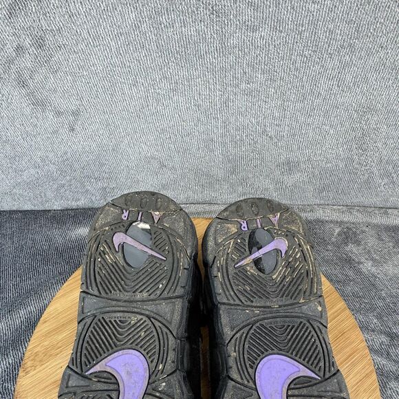 Nike Air More Uptempo Shoes Youth Size 6.5Y Black Purple Basketball DX5954-001 - Picture 8 of 9